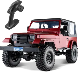 EAZYRC FMS Rochobby 1/10 RC Crawler Mashigan RC Truck 4x4 RTR, RC Car with Foldable Front Windcreen, Convertible Top (RS Version)