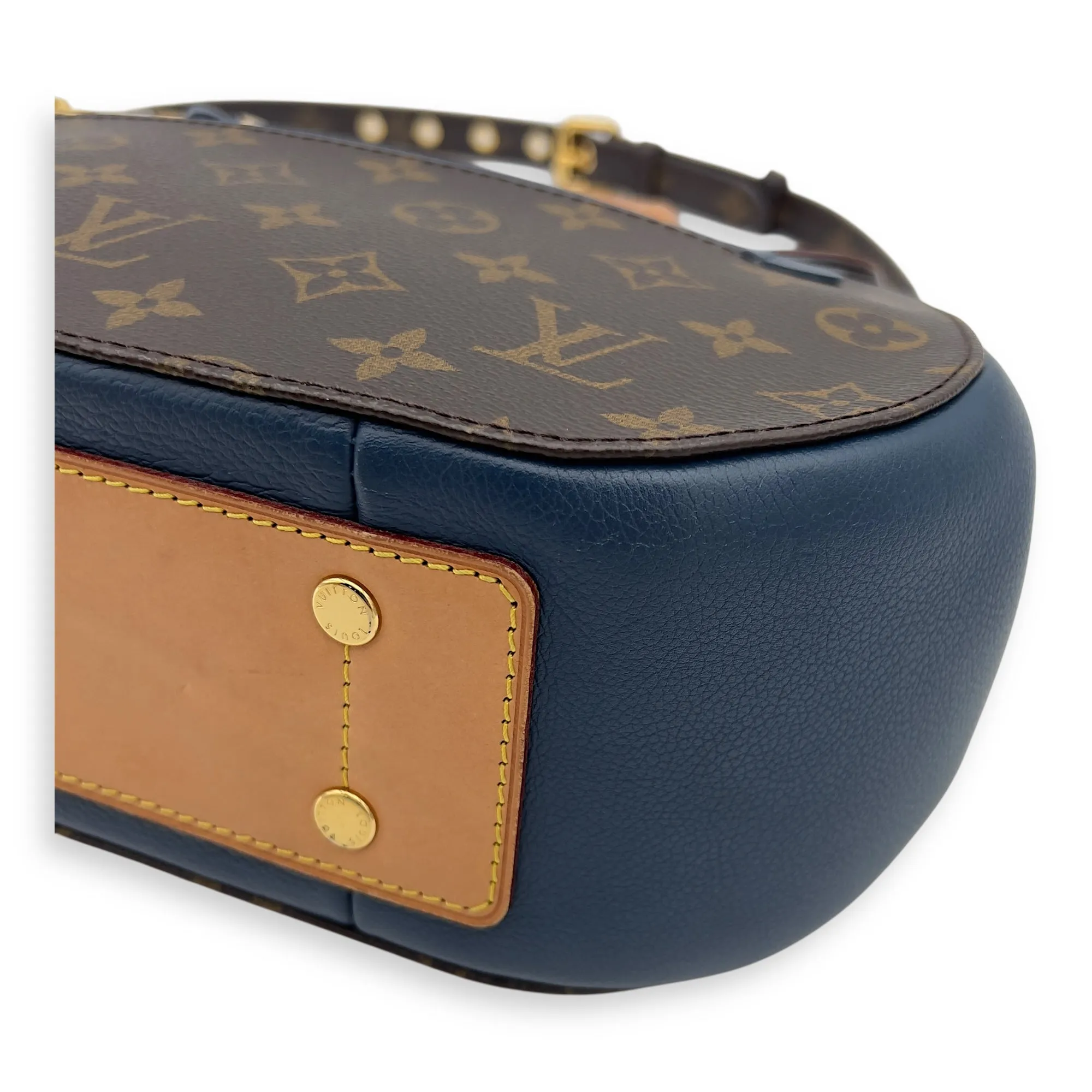 Eden Top Handle Bag Brown in Monogram Coated Canvas, Gold hardware