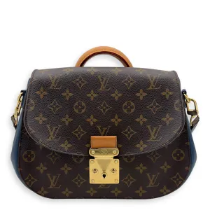 Eden Top Handle Bag Brown in Monogram Coated Canvas, Gold hardware