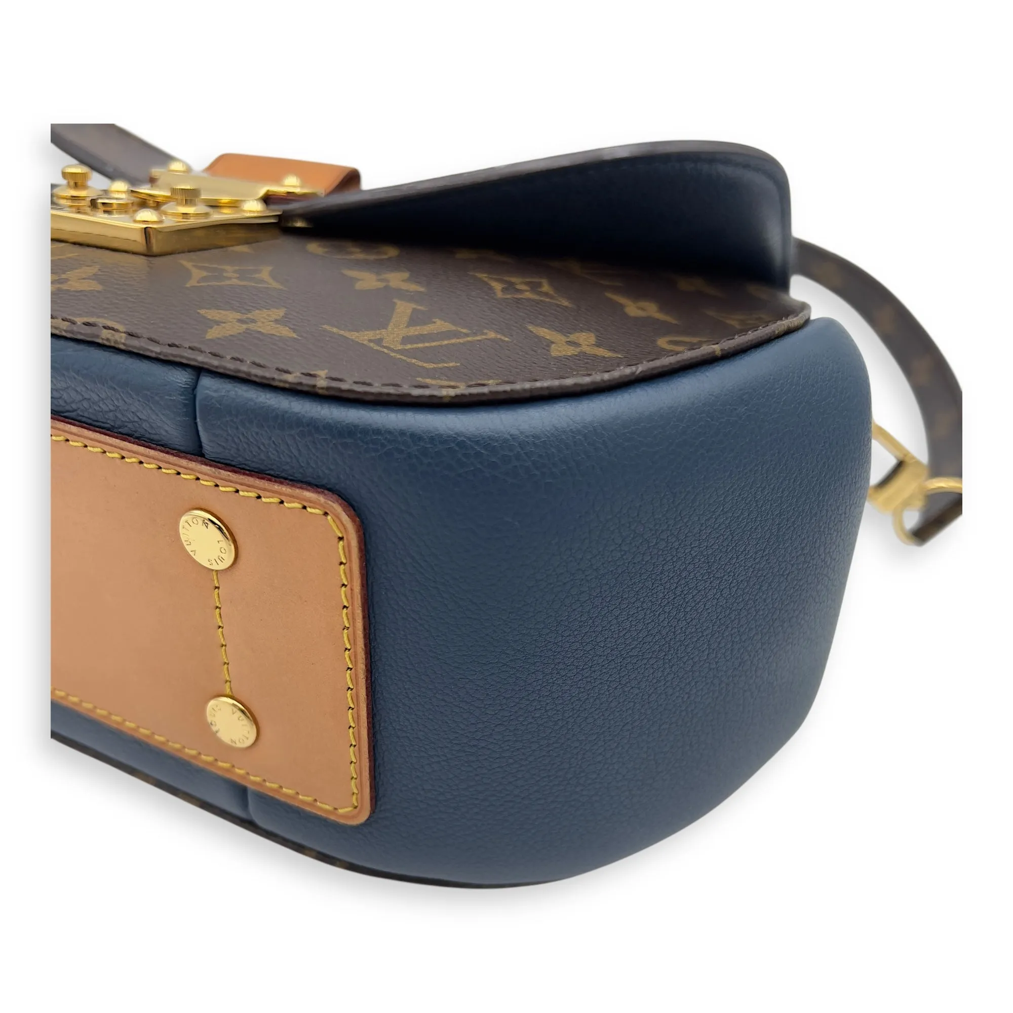 Eden Top Handle Bag Brown in Monogram Coated Canvas, Gold hardware
