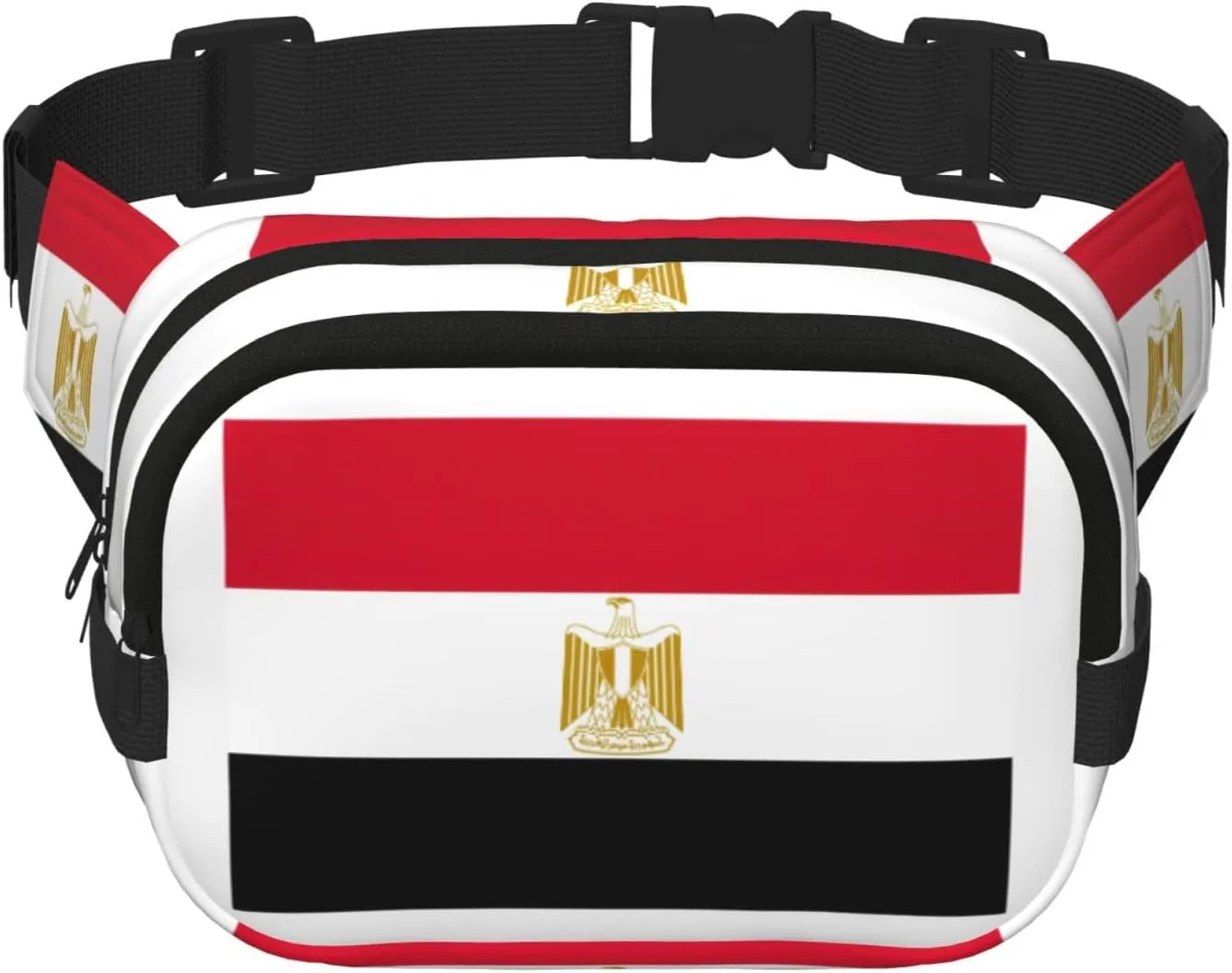 Egyptian flag print Large Fanny Packs for Women Cute Cross Body Waist Bag Fashionable Fanny Pack