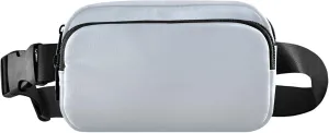Elegant Blue Light Gray Gradient Fanny Pack for Women Waterproof Belt Bag Hip Pouch Cute Crossbody Waist Bag