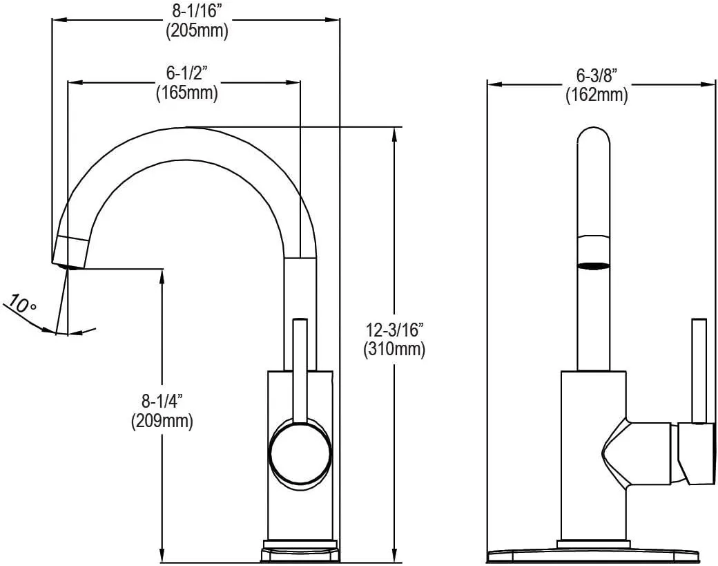 Elkay LKAV3021MB Avado Single Hole Bar Faucet with Lever Handle Matte Black