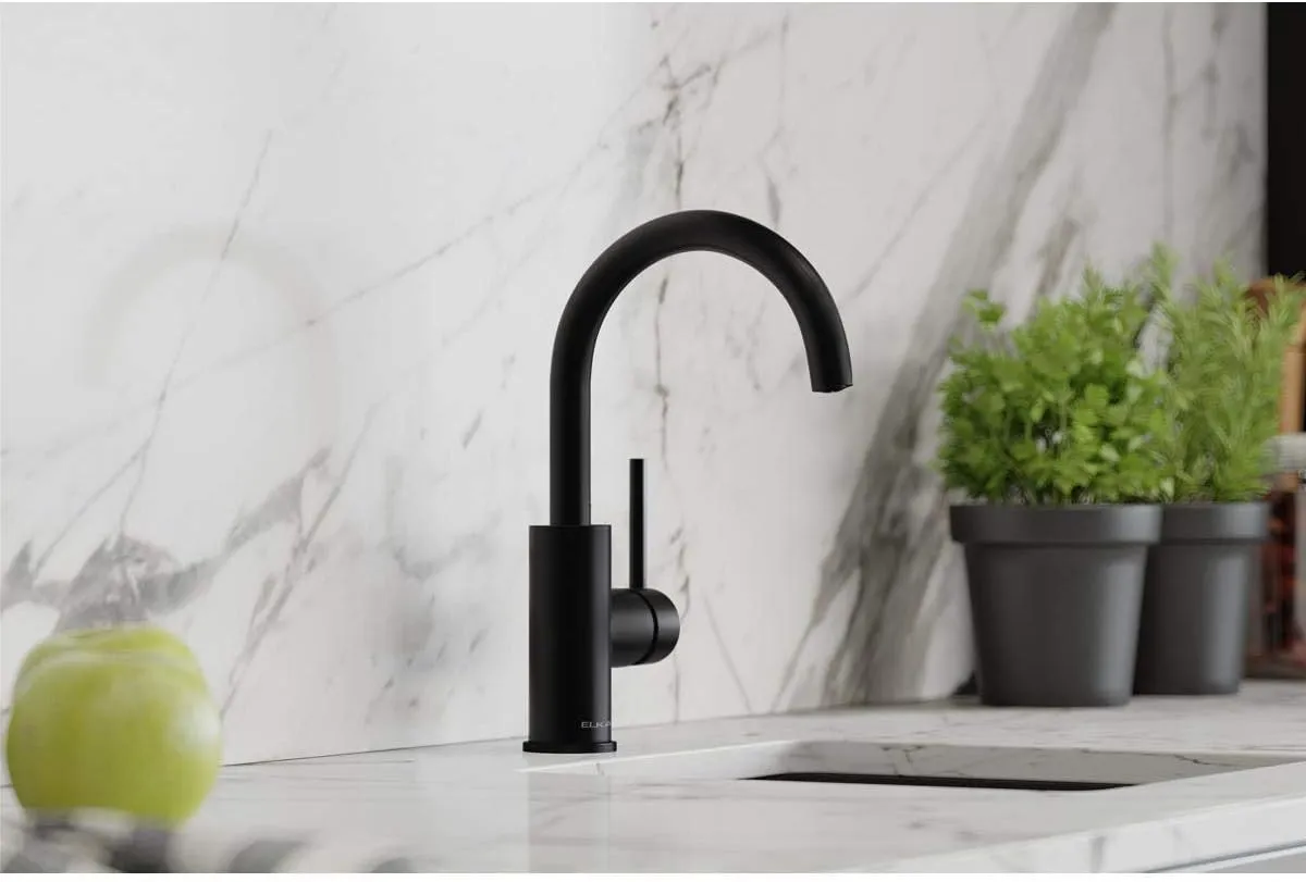 Elkay LKAV3021MB Avado Single Hole Bar Faucet with Lever Handle Matte Black