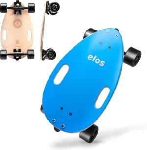Elos Mini Longboard Cruiser Skateboards - Lightweight, Portable & Durable Wooden Commuter Cruiser Board. for Beginners & Experienced Riders - Easy to Carry w Handle