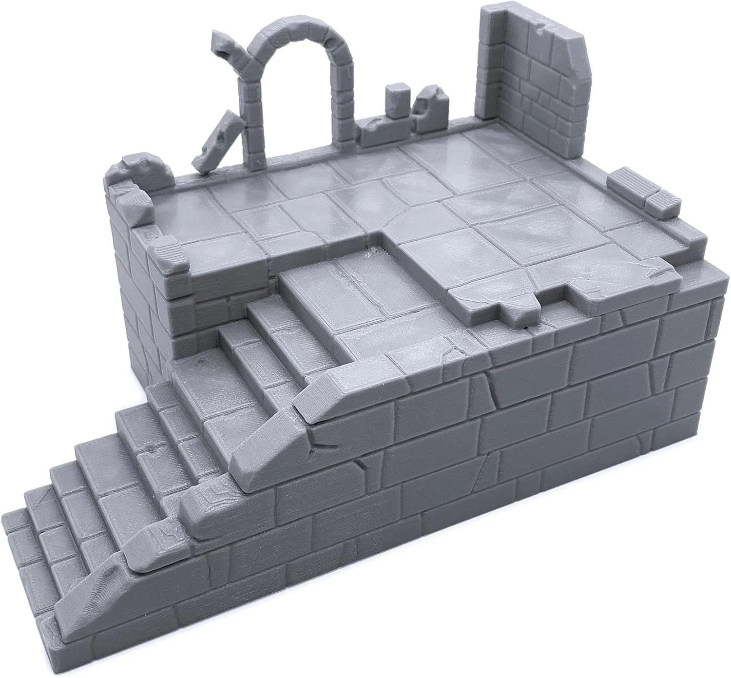 EnderToys Brick Staircase, Terrain Scenery for Tabletop 28mm Miniatures Wargame, 3D Printed and Paintable