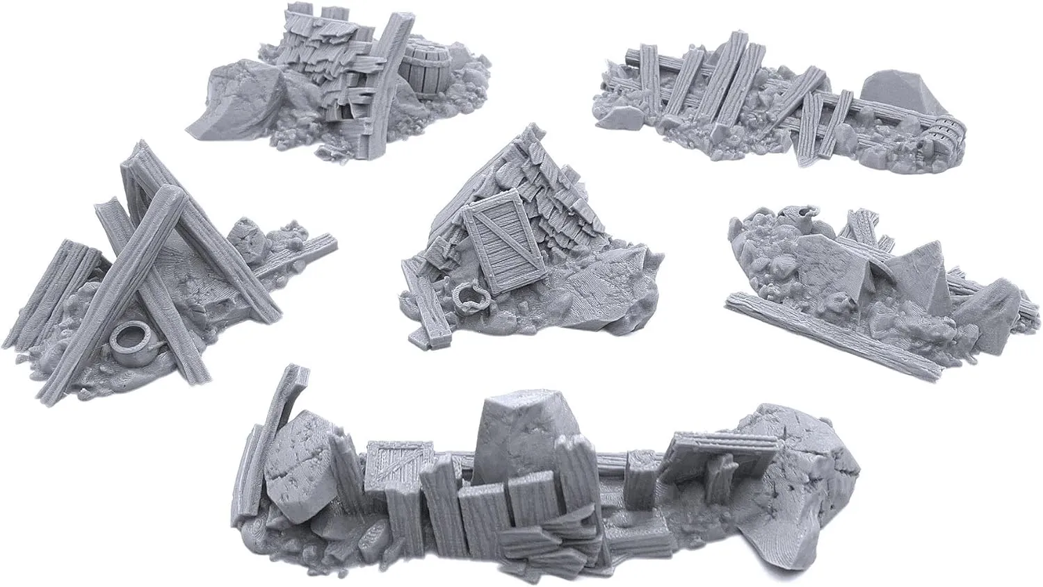 EnderToys Urban Rubble by GameScape3D, 3D Printed Tabletop RPG Scenery and Wargame Terrain for 28mm Miniatures