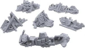 EnderToys Urban Rubble by GameScape3D, 3D Printed Tabletop RPG Scenery and Wargame Terrain for 28mm Miniatures