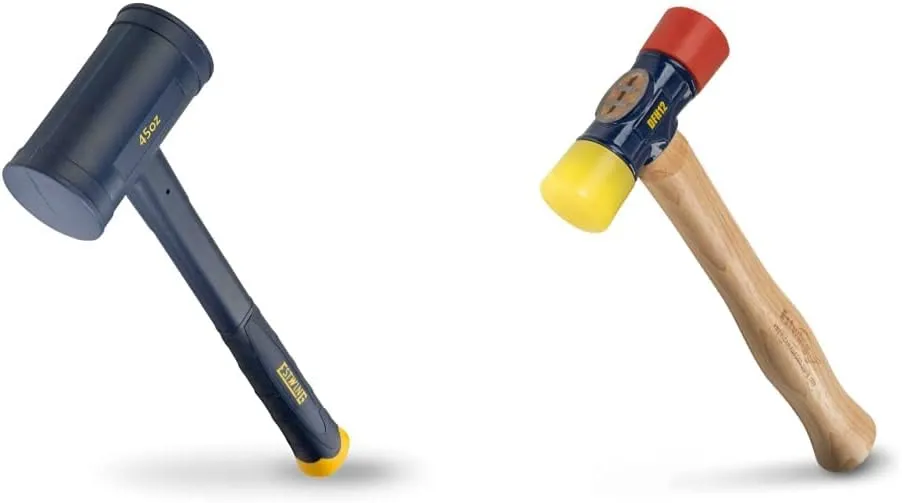 ESTWING Dead Blow Hammer (45 oz) and Estwing Rubber Mallet (12 oz) with Soft/Hard Tips