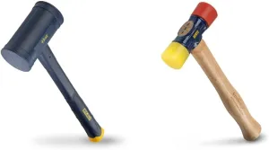 ESTWING Dead Blow Hammer (45 oz) and Estwing Rubber Mallet (12 oz) with Soft/Hard Tips