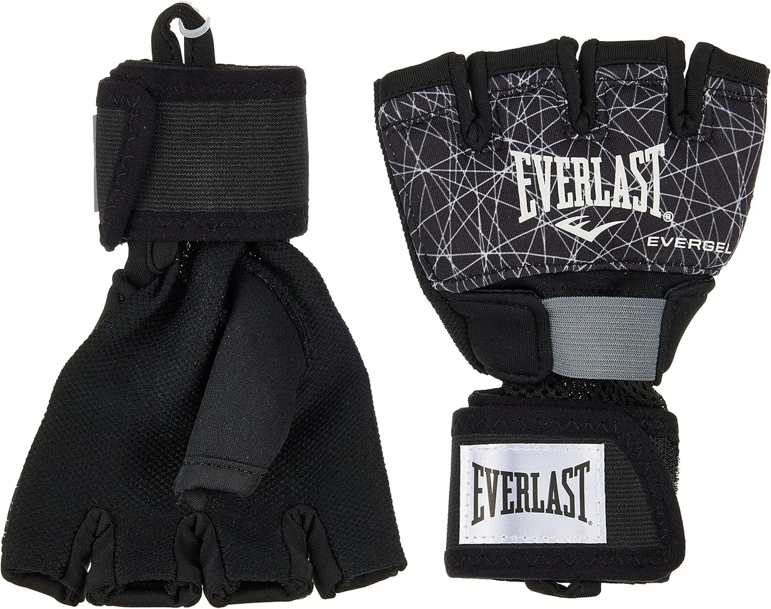Everlast P00001249 Printed Evergel Hand Wraps Black L