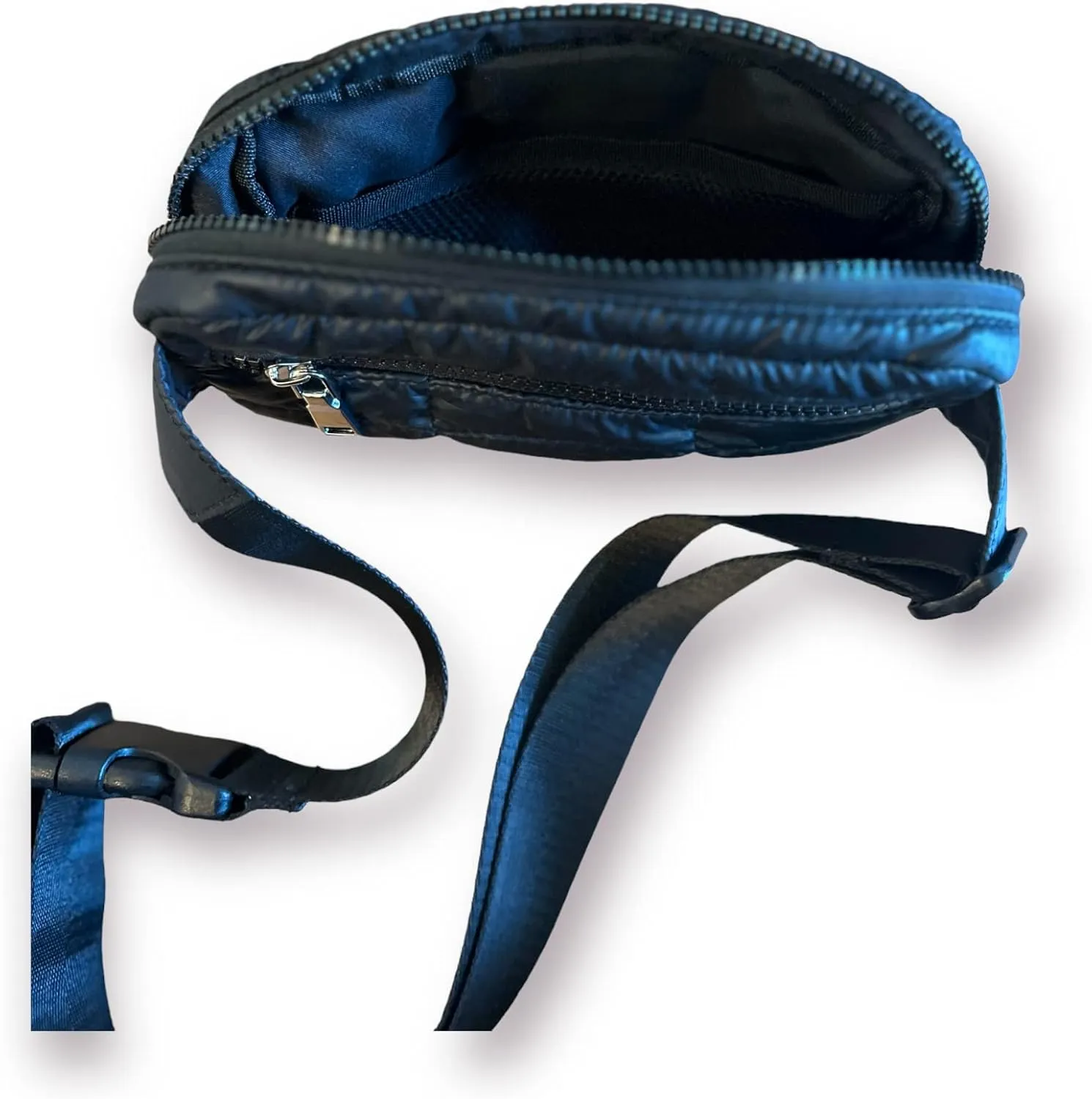 Everywhere QUILTED Belt Bag,Fanny Pack Bum Bag Crossbody Bags for Women Men, Unisex for Travel Workout Running Hiking (BLACK)