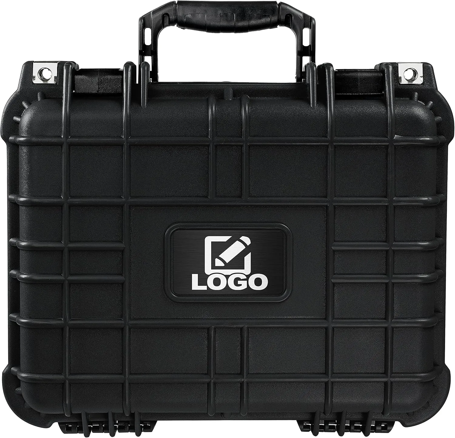 Eylar Protective Hard Camera Case Water & Shock Proof w/Foam TSA Approved 13.37 Inch 11.62 Inch 6 Inch Black (With Custom Logo Plate)