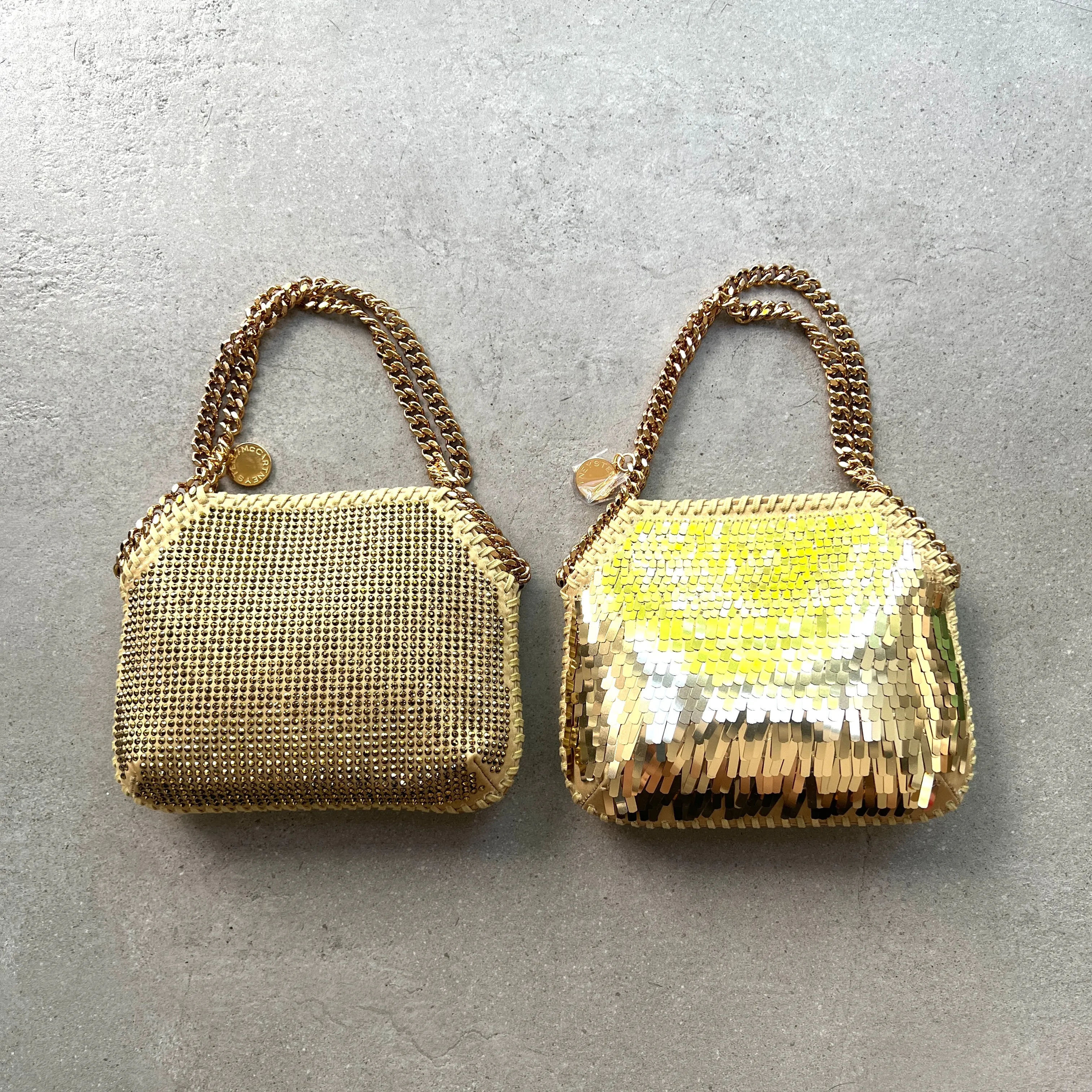 Falabella Evening Bag Hotfix Mirror, Gold