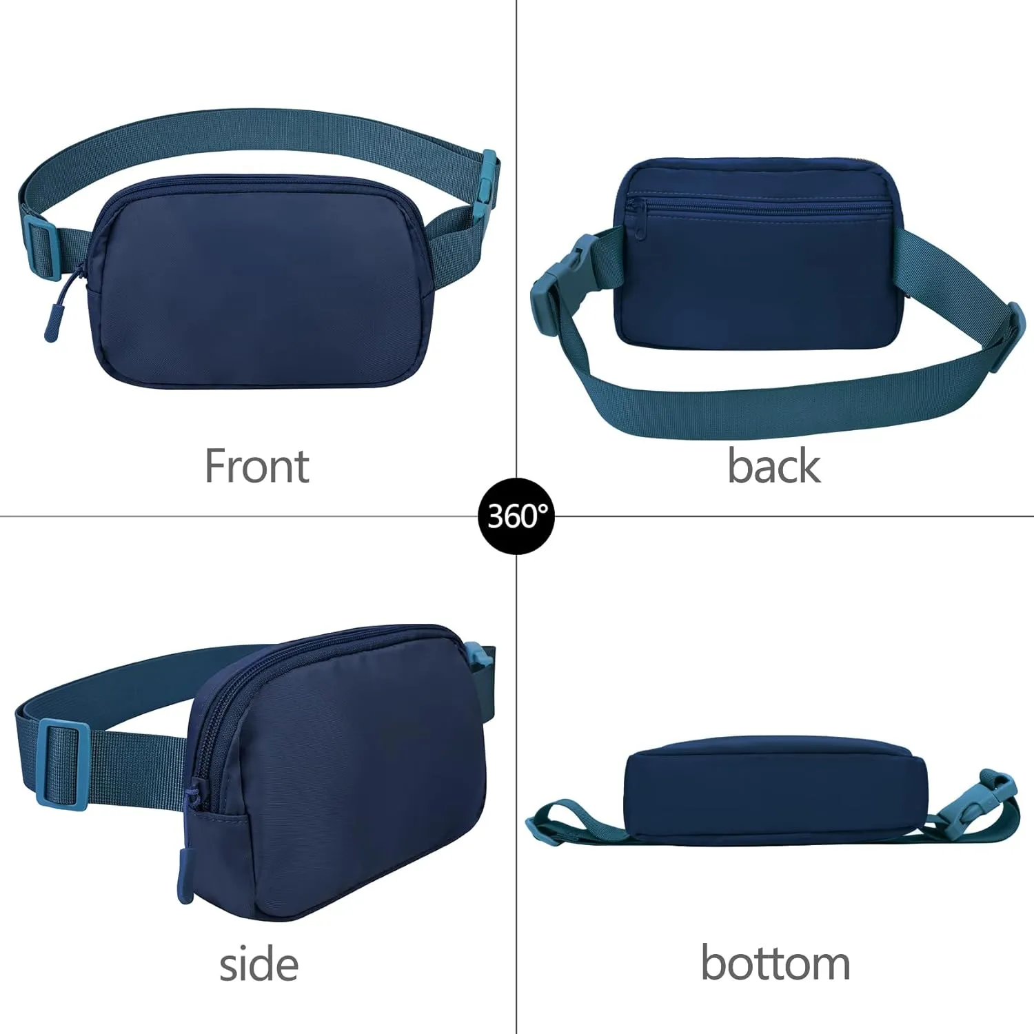 Fanny Pack Crossbody Bag for Women and Men, Belt Bag for Hiking Bum Bag with Adjustable Strap,Casual Cell Phone Pouch?Waist pack for Running Workout Sports Travel Blue