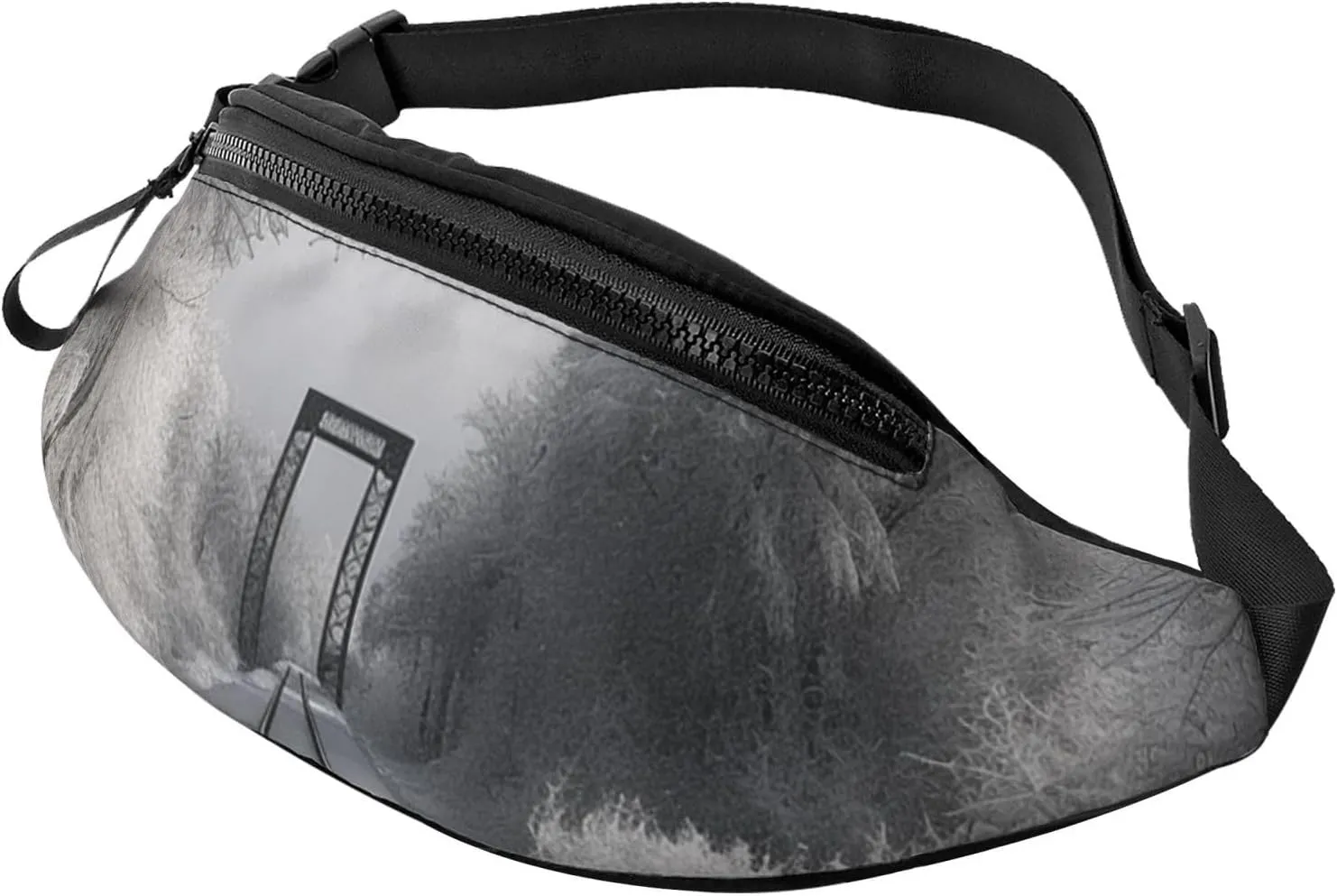 Fanny Pack for Men Women Crossbody Waist Bag Snowy Train Tracks Belt Bag with Adjustable Strap Hip Bum Bag