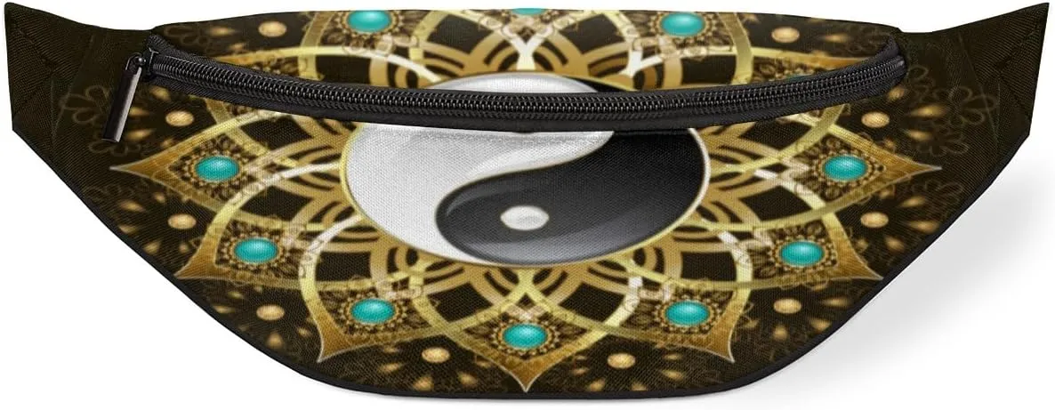 Fanny Pack for Women Men Eight Trigrams Pattern Waist Pack Crossbody Bag with Adjustable Straps for Hiking Running Walking Travel Cycling