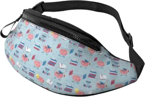 Fanny Pack for Women Men, Stylish Crossbody Bag with Adjustable Shoulder Strap - Brain Training Belt Bag Waist Bag for Outdoors Travel Sports Running