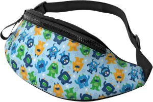 Fanny Pack for Women Men, Stylish Crossbody Bag with Adjustable Shoulder Strap - Cartoon Monster Belt Bag Waist Bag for Outdoors Travel Sports Running
