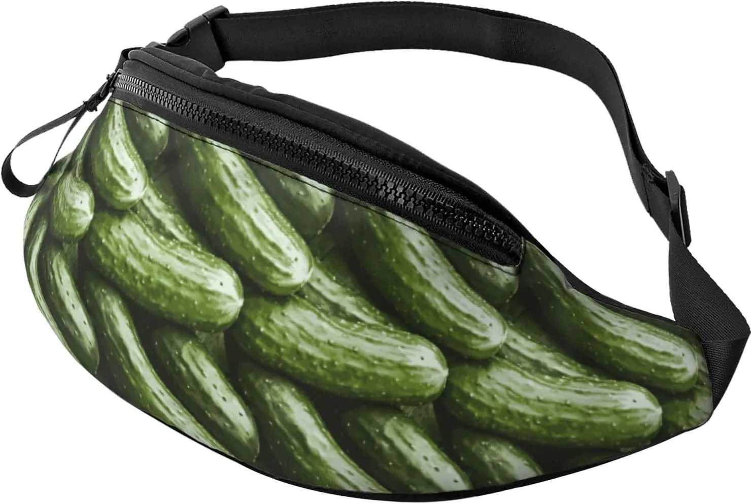 Fanny Pack for Women Men, Stylish Crossbody Bag with Adjustable Shoulder Strap - funny Cucumber Belt Bag Waist Bag for Outdoors Travel Sports Running
