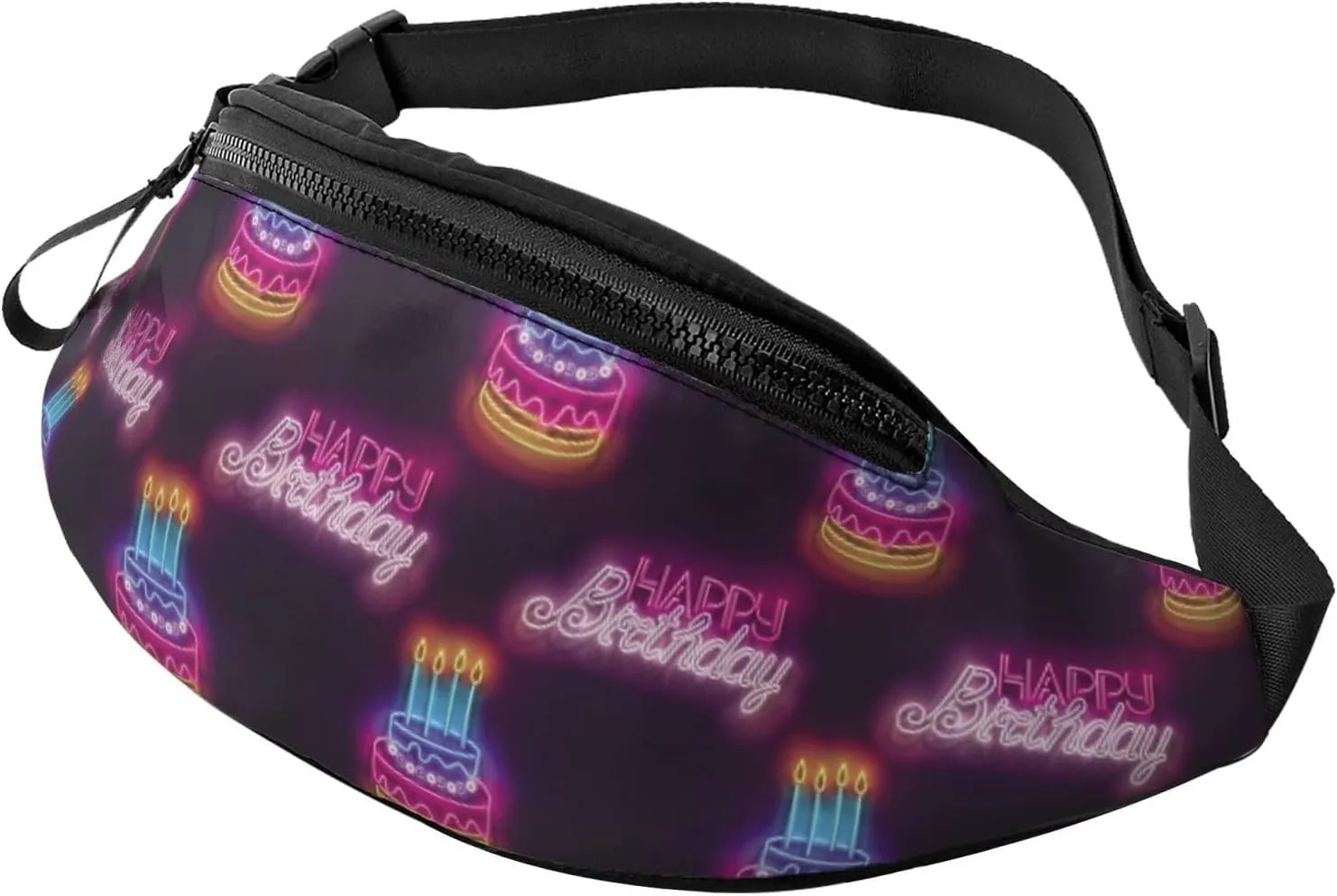 Fanny Pack for Women Men, Stylish Crossbody Bag with Adjustable Shoulder Strap - Light Bulb happy birthday Belt Bag Waist Bag for Outdoors Travel Sports Running