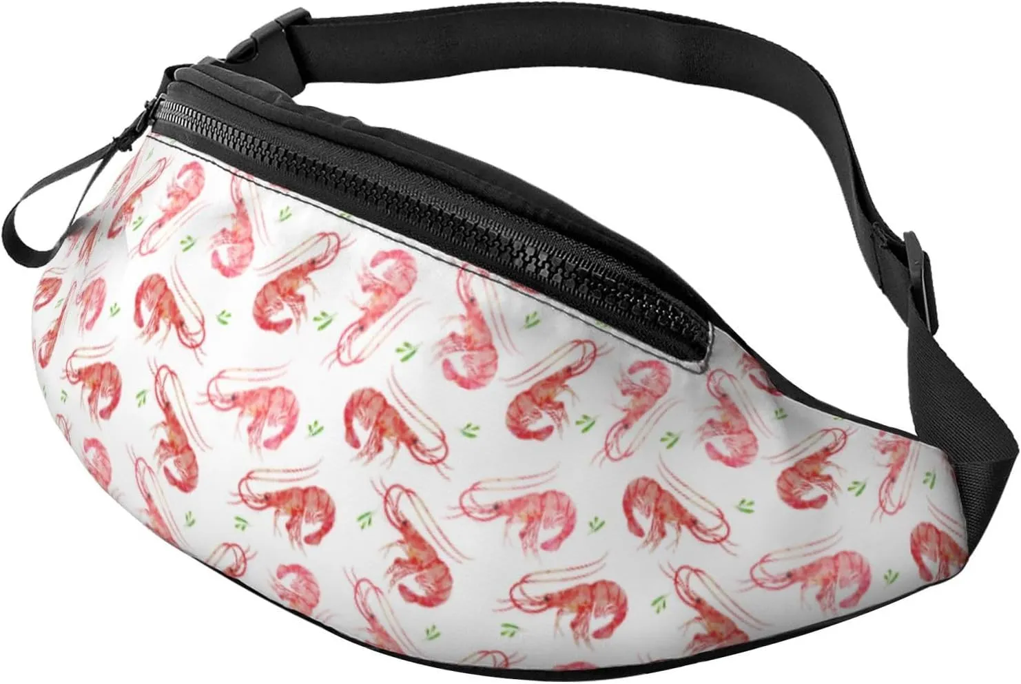 Fanny Pack for Women Men, Stylish Crossbody Bag with Adjustable Shoulder Strap - Shrimp Seaweed Belt Bag Waist Bag for Outdoors Travel Sports Running
