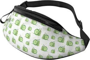 Fanny Pack for Women Men, Stylish Crossbody Bag with Adjustable Shoulder Strap - Snails cucumber slices Belt Bag Waist Bag for Outdoors Travel Sports Running