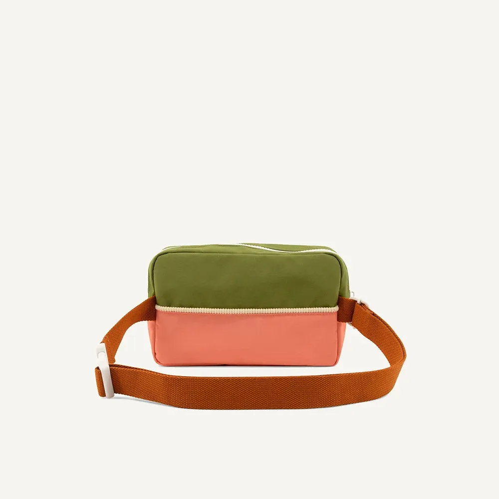 FANNY PACK LARGE - FARMHOUSE - SPROUT GREEN & FLOWER PINK