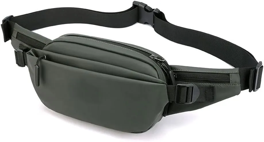 Fanny Pack Men's Waist Bag Chest Pack Outdoor Sports Belt Bag for Waterproof Men Waist Bags Fanny Pack (Green)