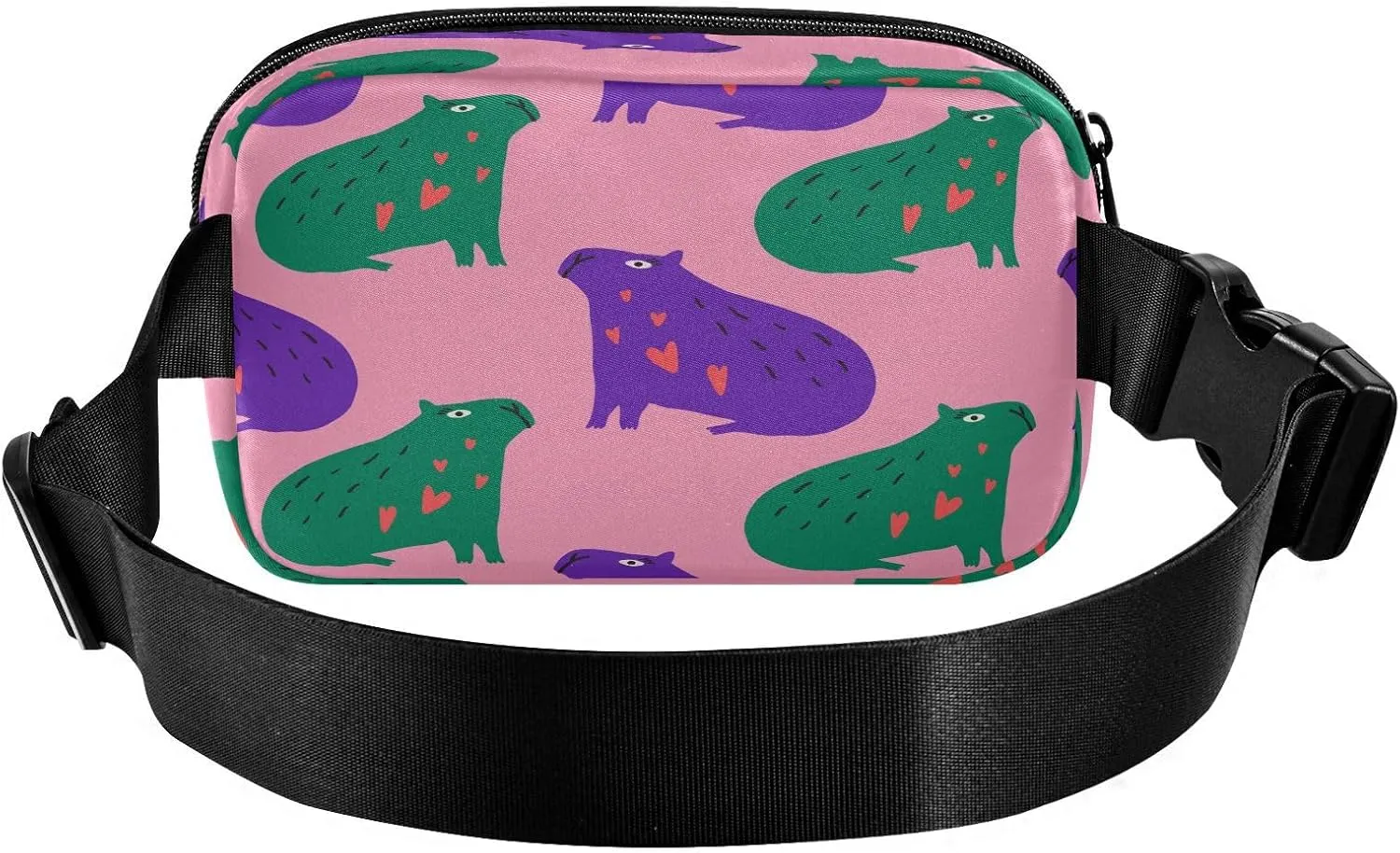 Fanny Packs for Women Men Capybaras Animals Belt Bag Waterproof Fashion Waist Pack with Adjustable Strap Boho Doodle Waist Bag Hip Bumbags for Running Workout Travel Hiking Cycling