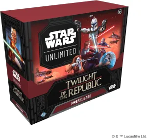 Fantasy Flight Games Star Wars: Unlimited TCG Twilight of The Republic PRERELEASE Box - Launch Your Clone Wars Adventure! Includes 6 Booster Packs, Ages 12 , 2  Players, 20 Minute Playtime, Made