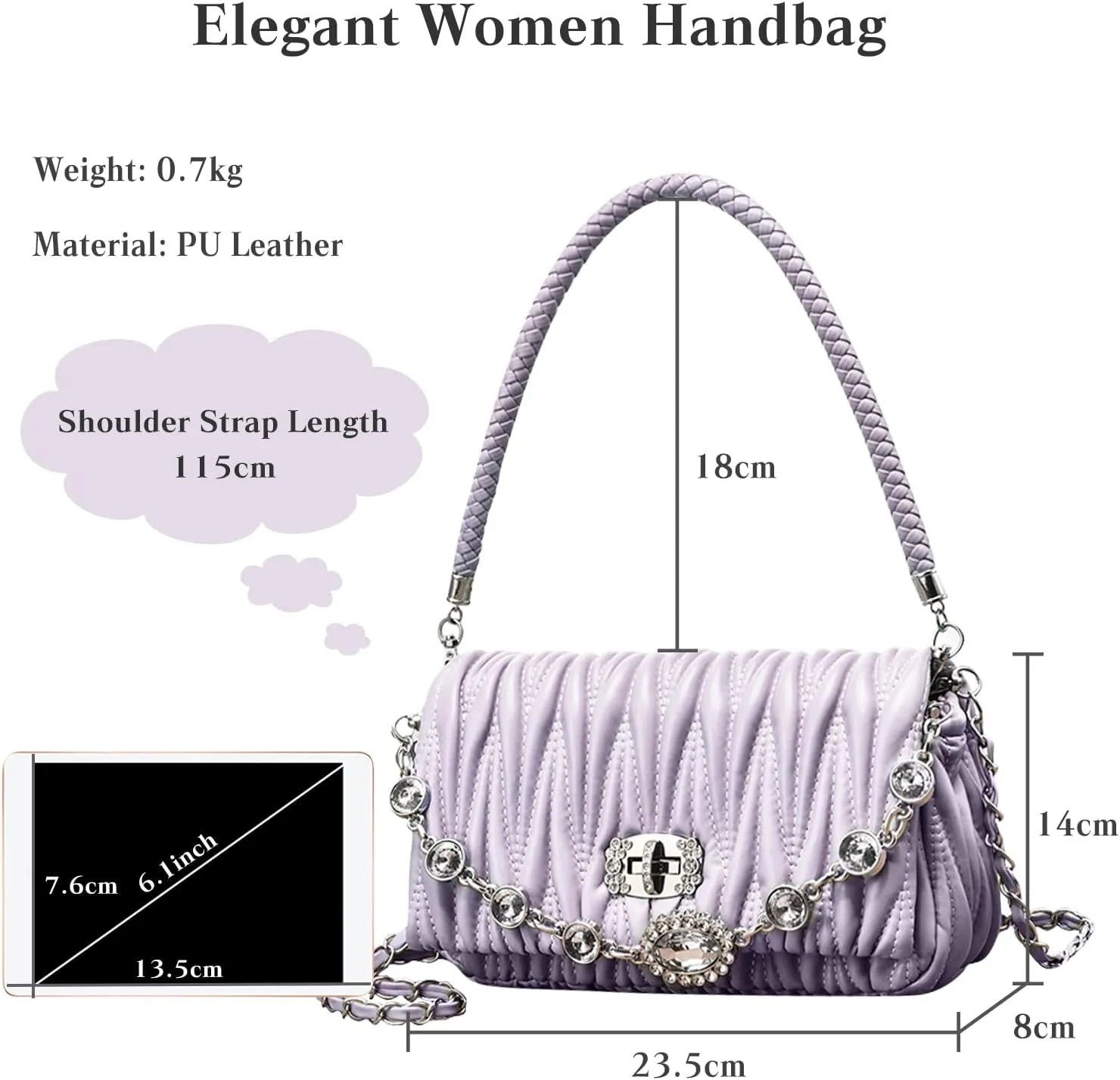 Fashion Women Underarm Bag Handbag Top Handle Bag