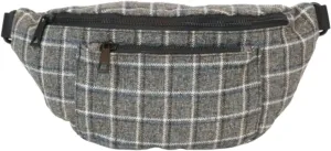 FAWN DESIGN The Fawny Pack Plaid Tweed Fanny Pack, Fanny Pack for Women Crossbody Bag, 2 Pockets and 6 Interior Card Slots, Adjustable Nylon Strap