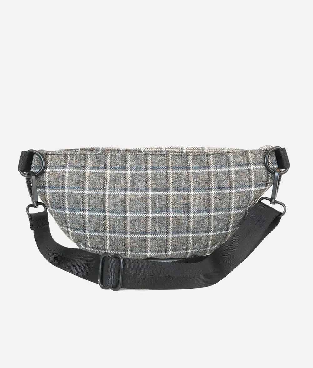 FAWN DESIGN The Fawny Pack Plaid Tweed Fanny Pack, Fanny Pack for Women Crossbody Bag, 2 Pockets and 6 Interior Card Slots, Adjustable Nylon Strap