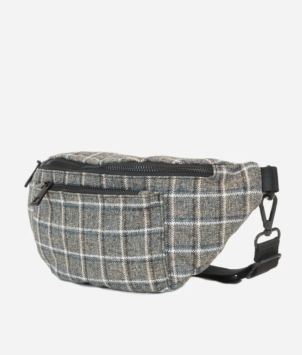 FAWN DESIGN The Fawny Pack Plaid Tweed Fanny Pack, Fanny Pack for Women Crossbody Bag, 2 Pockets and 6 Interior Card Slots, Adjustable Nylon Strap