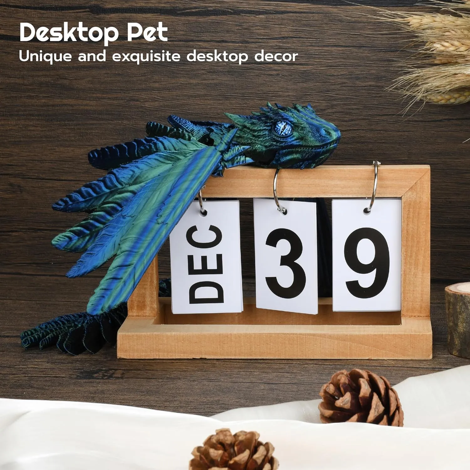 Feathered Wyvern Dragon, 3D Printed Dragon, Articulated Dragon, Fidget Dragon, 3D Printed Toys, Desktop Pet (Infernostride)