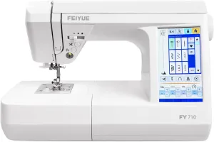 FEIYUE FY710 Computerized Sewing Machine – 180 Stitch Patterns, Stitch Memory, LCD Display, Adjustable Speed, Automatic Thread Cutter, Presser Foot Set, for Advanced Sewing, Quilting & Monogramming