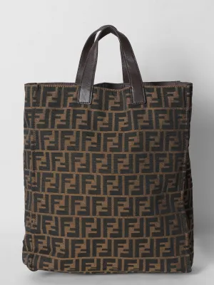Fendi Logo Canvas Shopper Bag