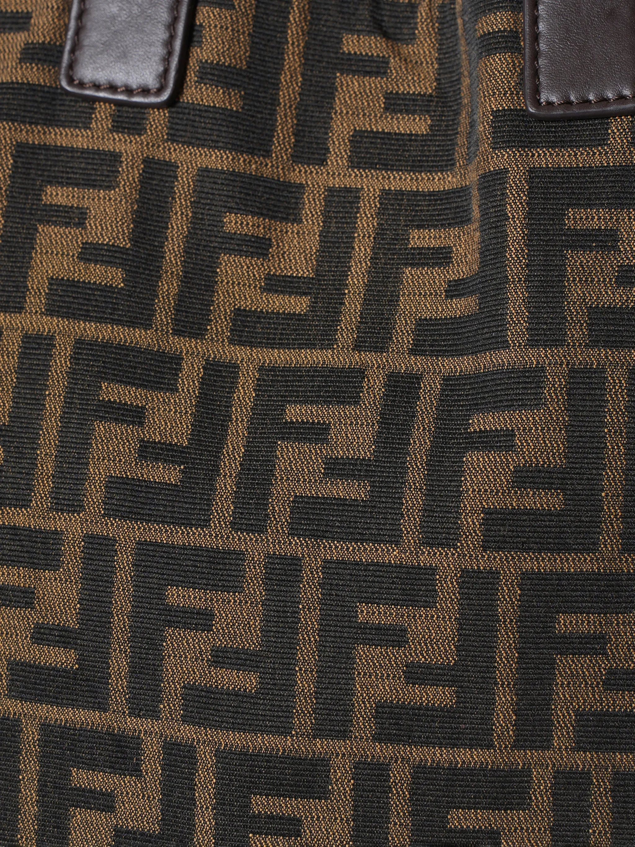 Fendi Logo Canvas Shopper Bag