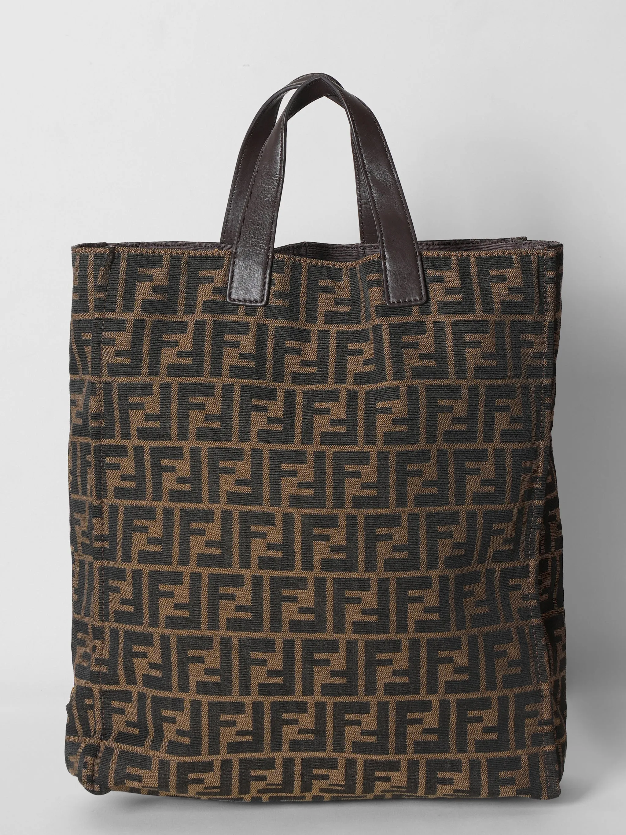 Fendi Logo Canvas Shopper Bag