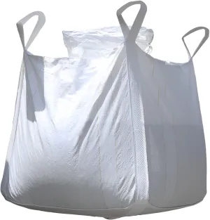 FIBC bag Bulk bag Yard garbage bag Super bag bagster Heavy duty construction bag 100 gallon white woven polypropylene Construction and dismantling FIBC (（90*90*110/ Bottom Seal）)
