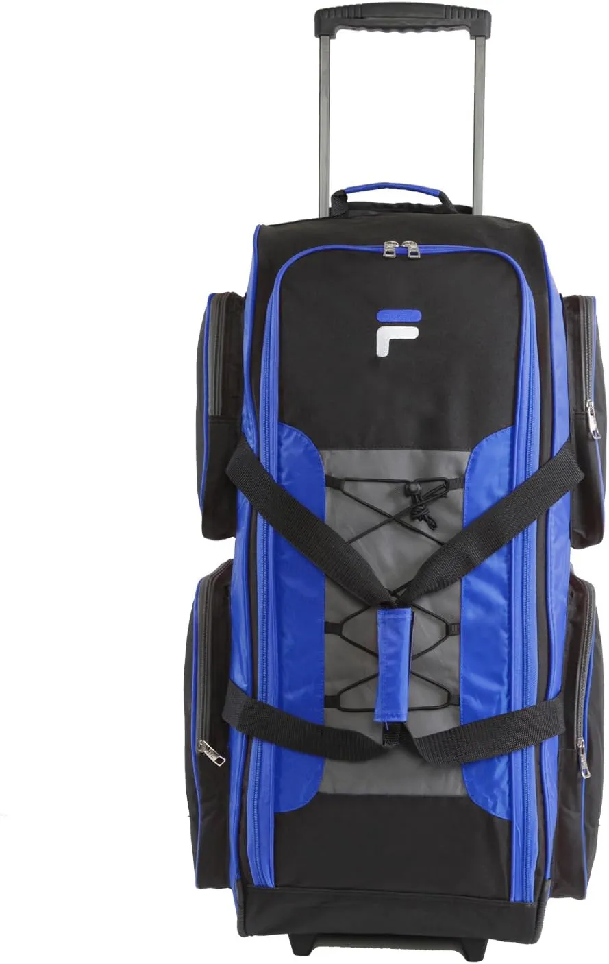 Fila 32" Large Lightweight Rolling Duffel Bag, Blue, One Size