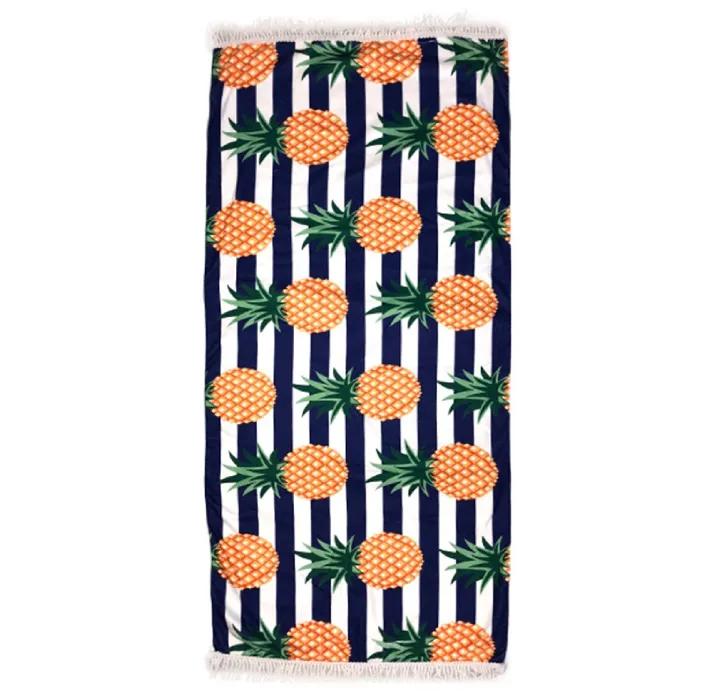 Flamingo or Pineapple Fringed Beach Towel