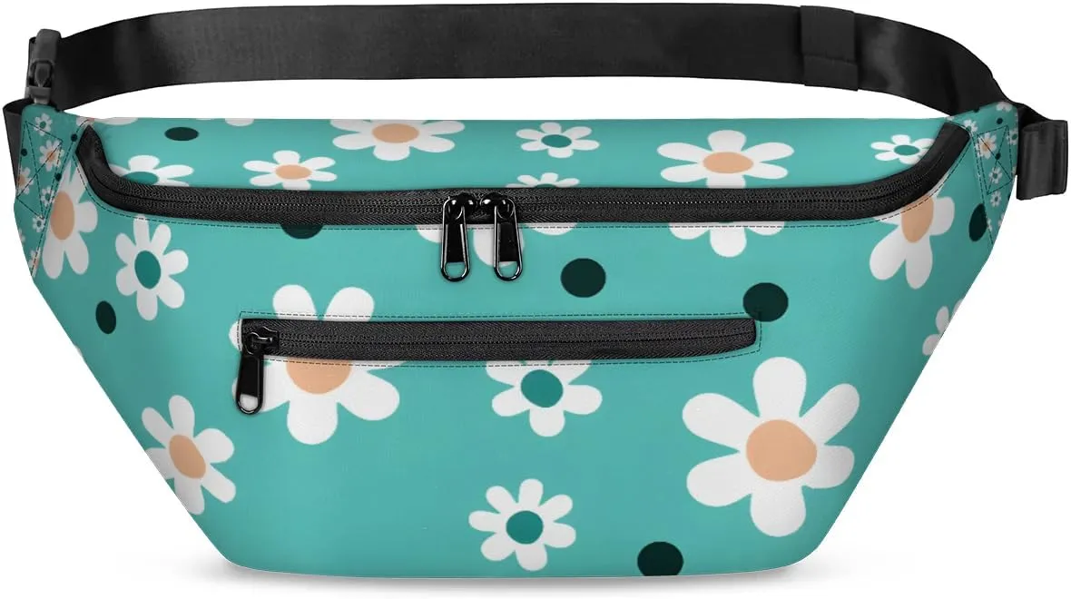 Flowers Funny Sling Bag Crossbody Backpack Chest Daypack for Women Sport Travel Hiking Casual Bag Multipurpose Waist Pack With Zipper Closure Adjustable Strap Shoulder Bag