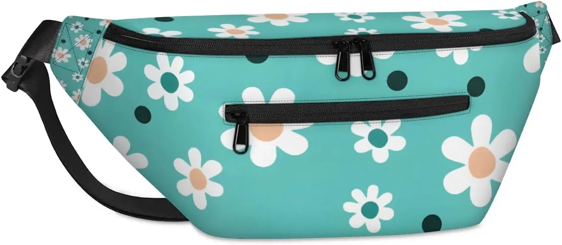 Flowers Funny Sling Bag Crossbody Backpack Chest Daypack for Women Sport Travel Hiking Casual Bag Multipurpose Waist Pack With Zipper Closure Adjustable Strap Shoulder Bag