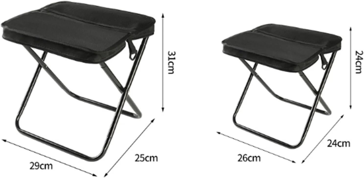 Foldable Backpack Stool, Portable Mini Outdoor Camping Folding Seat with Adjustable Shoulder Strap, for Camping, Fishing, Hiking, Picnics, Outdoor Barbecue, Can Bear 250 Lb Weight (Khaki-S)