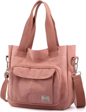 Foldable Tote Bag With Zipper, Large Purses for Women Shoulder Bag,Top Handle Satchel Handbag for Travel Work S-1044