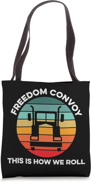 Freedom Convoy 2022 Canada Support Truckers Canadian Trucks Tote Bag