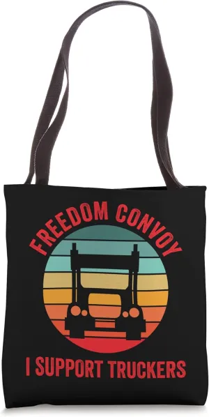 Freedom Convoy 2022 Canadian Support Truckers Canada Truck Tote Bag