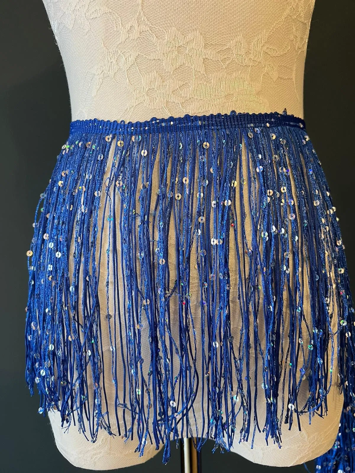 Fringe, Fringe With Sequins, Sequinned,  Sequin Fringe, Dance, Costumes, Fashion, Party, Dress Fringe, 20cm, 8 inch, 12 Colours, Yellow